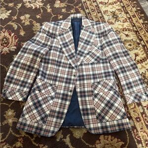 Jean Pierre Blue and Brown Sport Coat Classic Design